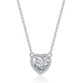 Wholesale Custom Heart White Moissanite Jewellery Diamond Chain 925 Silver Round Cut Necklace for Women Party GIft
