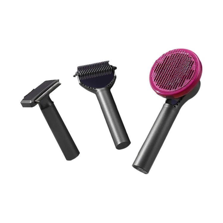 New Metal Dog Comb Self Cleaning Cat Brush Comb Pet Sets