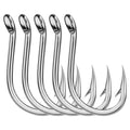 Top Stainless Steel Sea Boat Fishing Hook With Barbed 1/0# 3/0# 5/0# 7/0# 9/0# 11/0# 13/0# 80kg Max Tension Crank Hook