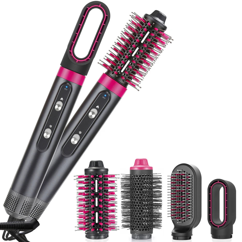 Styler 5 in 1 Dryer Straightening Curling Styling Hair Straightener Hot Air Brush Hair Curler One Step Hair Dryer