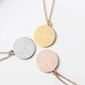 Custom Made Stainless Steel Personalized Jewelry Gold Blessing Inshallah Muslim Engraved Pendant Necklace