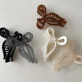 MIO 11cm Elegant Acrylic Bowtie Shape Hair Claw Clamp Korean Latest Design Sweet Plastic Hair Clip for Women and Girls