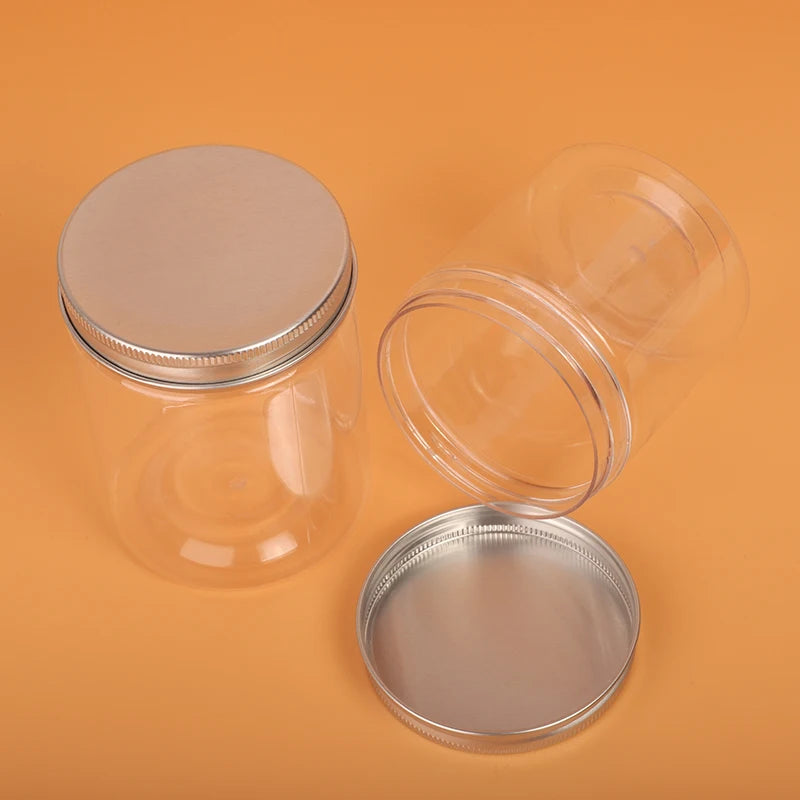 Wholesale Frascos De Plastico Con Tapa 250ml 8oz Transparent PET Plastic Jar for Food Packaging