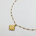 Stainless Steel Retro Black Dropper Chain 18k Gold Plated Geometry Cross Waterproof Necklace YF3921