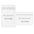 A6 Soft PVC Badge Holder Waterproof Clear School Teacher Nurse ID Card Sleeve Flexible Vinyl Exhibition Show Pass Card Pouch