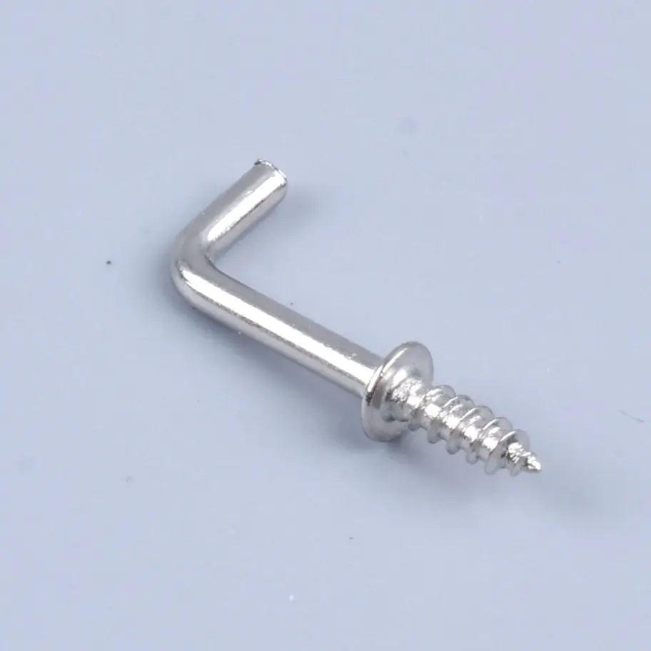 Shanfeng Right Angle L-shape  1 1/2 Inch Screw Hook in Silver