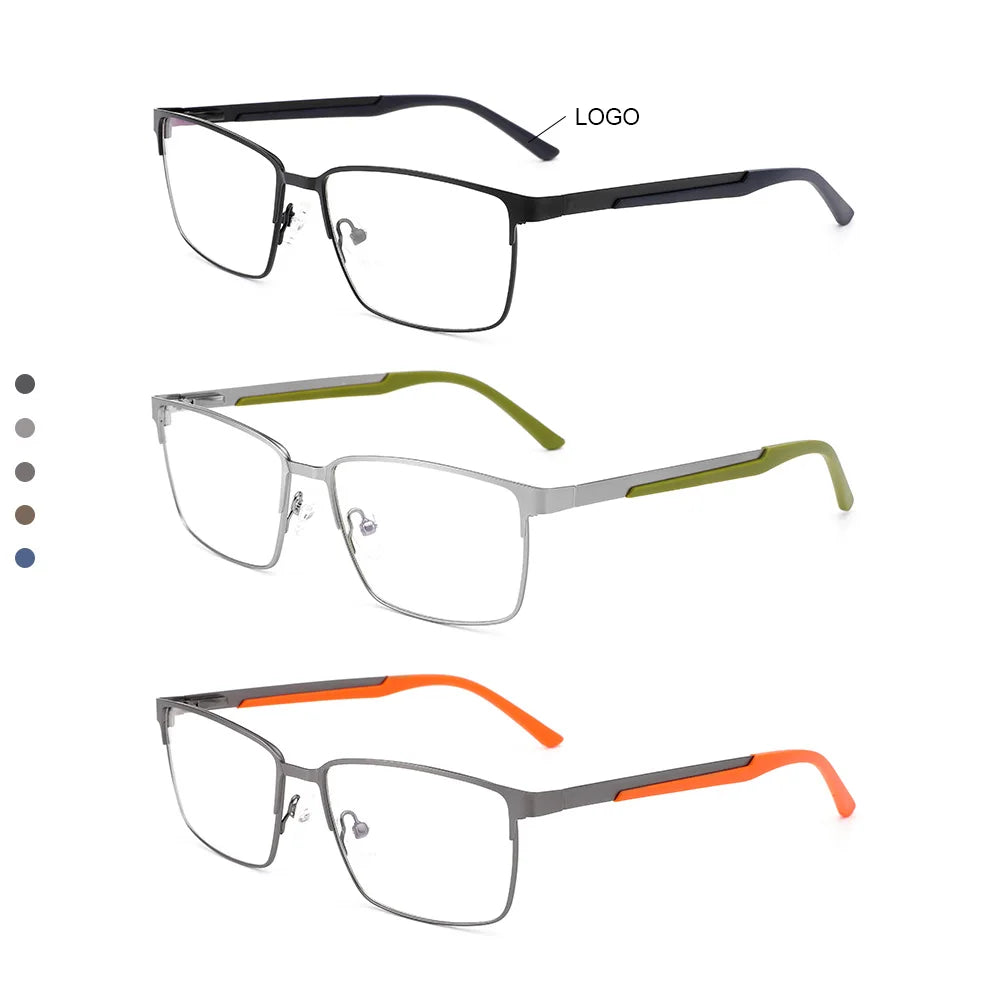 Classic Retro Vintage Stainless Steel Eyeglasses Frame High Quality Unisex Designer Glasses with Customized Lens for Adults.