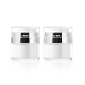 15ml Plastic Vacuum Jar With White Silver Medium Ring for Storage and Organization Face Cream Plastic Jars for Storage