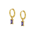 ROXI Wholesale Fashion Copper Jewelry 18K Gold Plating Zircon Huggie Earrings for Women
