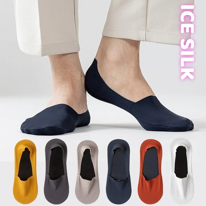 Wholesale Top Quality Men's Summer Fashion Casual comfort Solid Color Breathable Anti-odor Absorb Sweat No Show Non-slip Socks