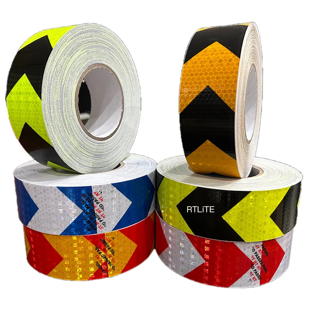 Arrow Style PET Warning  Self Adhesive Reflective Tape Reflective Sticker for Trucks/Trailes