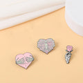 3 Style Hot Selling Spoof Skull love Metal Soft Enamel Lapel Pin Rose Brooch Pin Milk Pin for Party Gift
