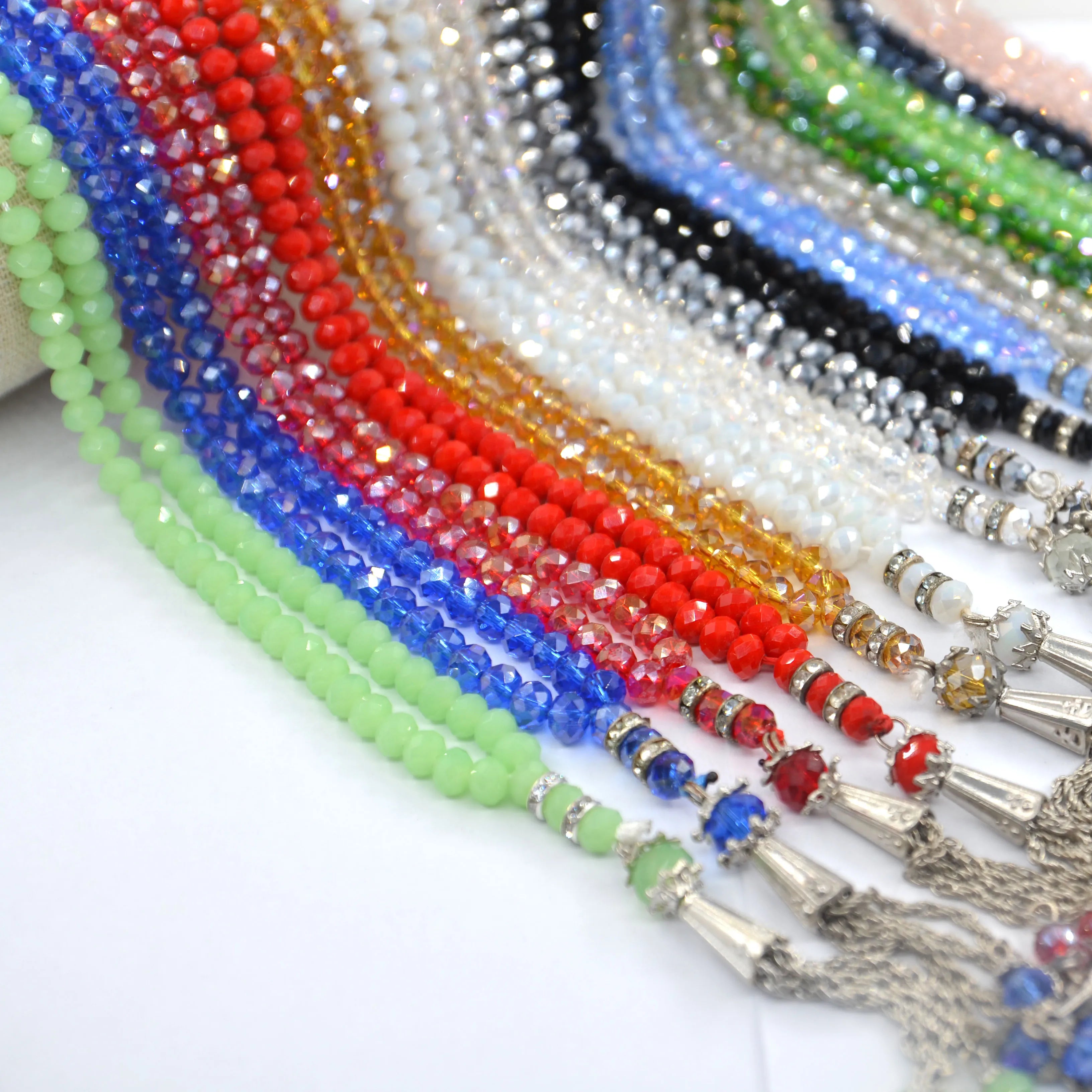 Wholesale Cheap 8mm Glass Rosary Beads Catholic Necklace
