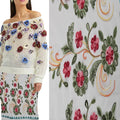 Vintage Flower Lace Fabric 100% Polyester 3D Guipure Cord Towel Embroidery Lace Fabric for Bridal Dress