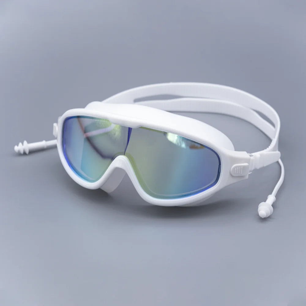 High Sales Grand Cadre HD Swimming Diving Goggles Lunettes De Natation with Surf Earplugs Anti-Bleach Anti-UV Sport Pool Goggles