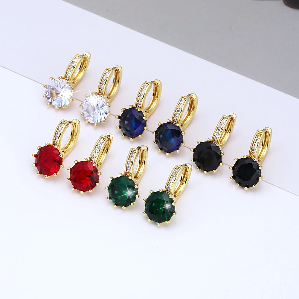 Jxx Fast Delivery Huggie Earing 24K Gold Plated Brass Cubic Zirconia Women Earings Hoops China Wholesale Hoop Earrings