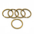 30mm Round Split Key Ring Bulk for Keychain Key and Art Crafts Metal Flat Split Keychain Rings Gold Keyrings Bulk Accessories