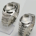 36mm 316L Stainless Steel Fit NH34 NH35 NH36 Movement With Flat Sapphire Glass Smooth Bezel Women Watch Case