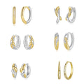 Jiangyuan Wholesale Fine Silver Jewelry 925 Sterling Silver Colorful Gemstone Hoop Earrings Custom Gold Plated Earring for Women