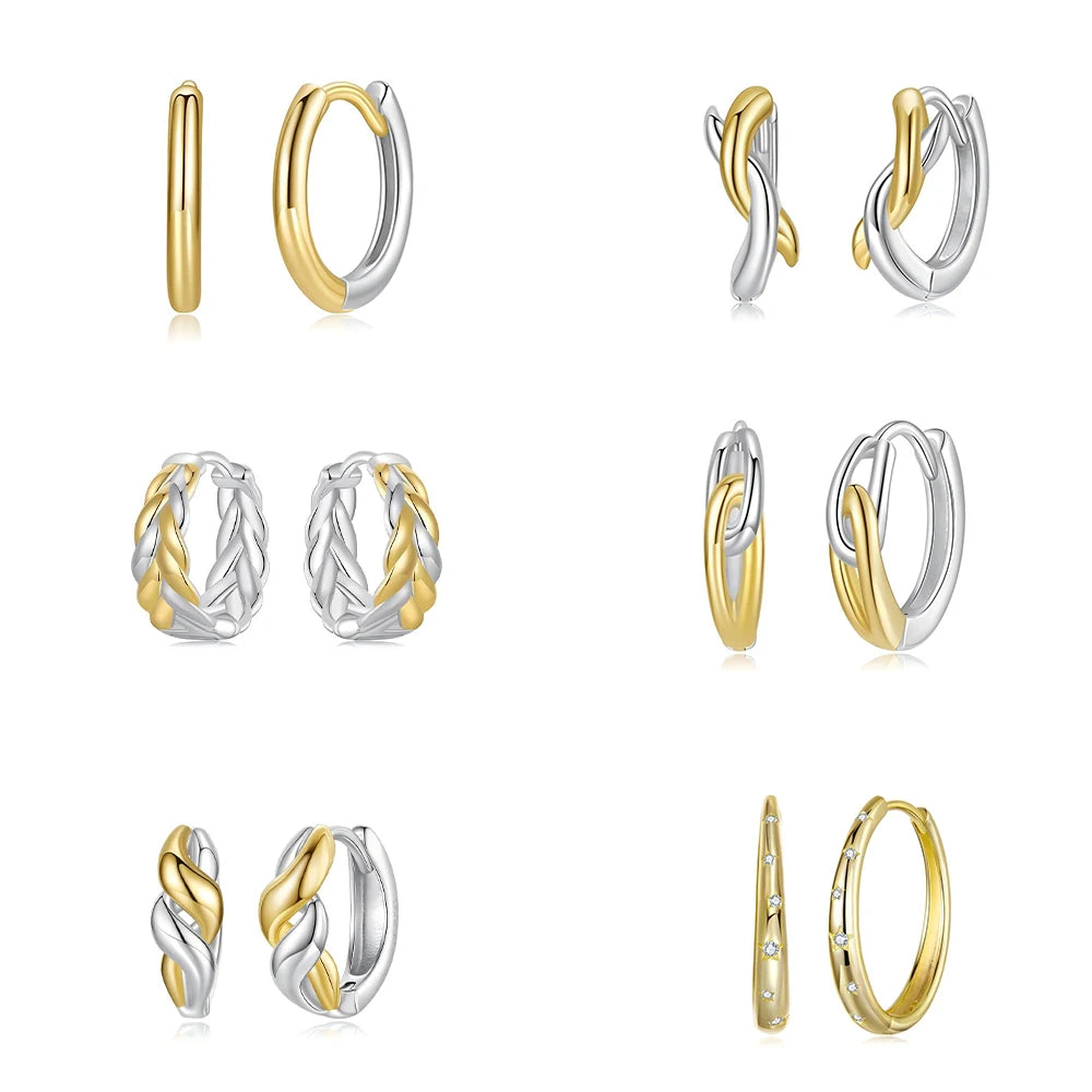 Jiangyuan Wholesale Fine Silver Jewelry 925 Sterling Silver Colorful Gemstone Hoop Earrings Custom Gold Plated Earring for Women
