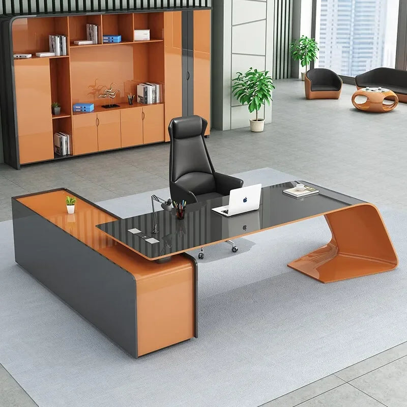 Escritorio De Oficina MDF Luxury Executive Office Desk Set Office Table CEO Office Furniture Commercial Furniture Schreibtisch