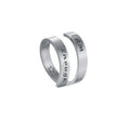 Unique Stainless Steel Adjustable Open I Am Enough Ring for Women Men