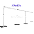 10X30FT Double Crossbar Adjustable Pipe and Drape Backdrop Kits for Event Party Trade Shows Booth and Wedding Decor Babyshower MegaBDM