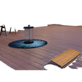 Modern Outdoor WPC Decking Floor Panels 3D Wood Grain Interlocking Anti-Slip Waterproof Corrosion-Resistant Smooth for Garden
