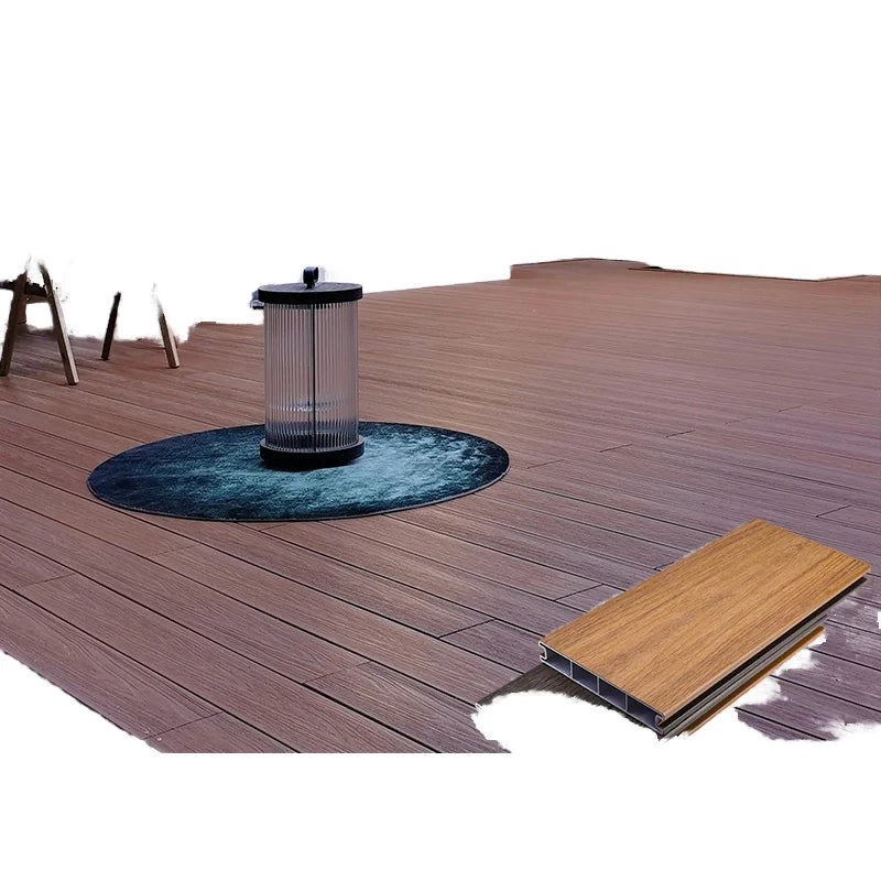 Modern Outdoor WPC Decking Floor Panels 3D Wood Grain Interlocking Anti-Slip Waterproof Corrosion-Resistant Smooth for Garden