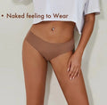 One Piece Low-Rise Everyday Solid Knitted Laser Cut Panties Women's Underwear Pack