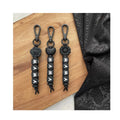 New Design Cute Colorful Bar Keychains for Girl Ladies Silicone Beads Flower Wood Heart Bead Key Chain for Mom