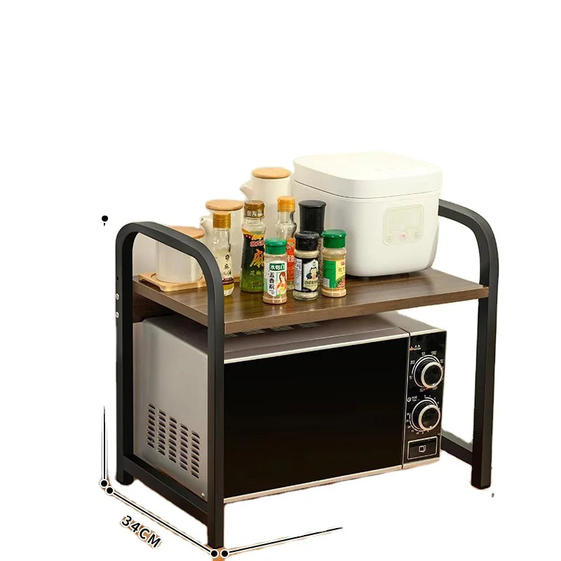 Assembly Design  Kitchen Appliances Foldable Storage Rack Cabinet Kitchen Storage Rack Metal Microwave Oven Rack