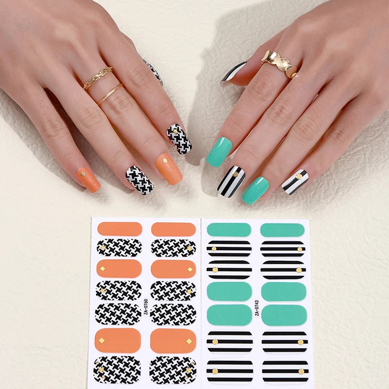 Beautysticker 2D Nail Art Wraps Fashionable Nail Sticker for Decoration Wholesale Price $0.11