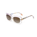 2025 Latest Design Transparent Rectangle Polarized Fashion Acetate Full Rim Light Weight Comfortable Unisex Sunglasses