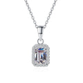 Geometric VVS Diamond Moissanite Necklace 925 Sterling Silver Jewelry Necklace