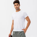 GZYEL-21220 Men's Loose Running Quick Drying Shirt Round Neck Top Sweat-absorbing Breathable Fitness Workout T-shirt