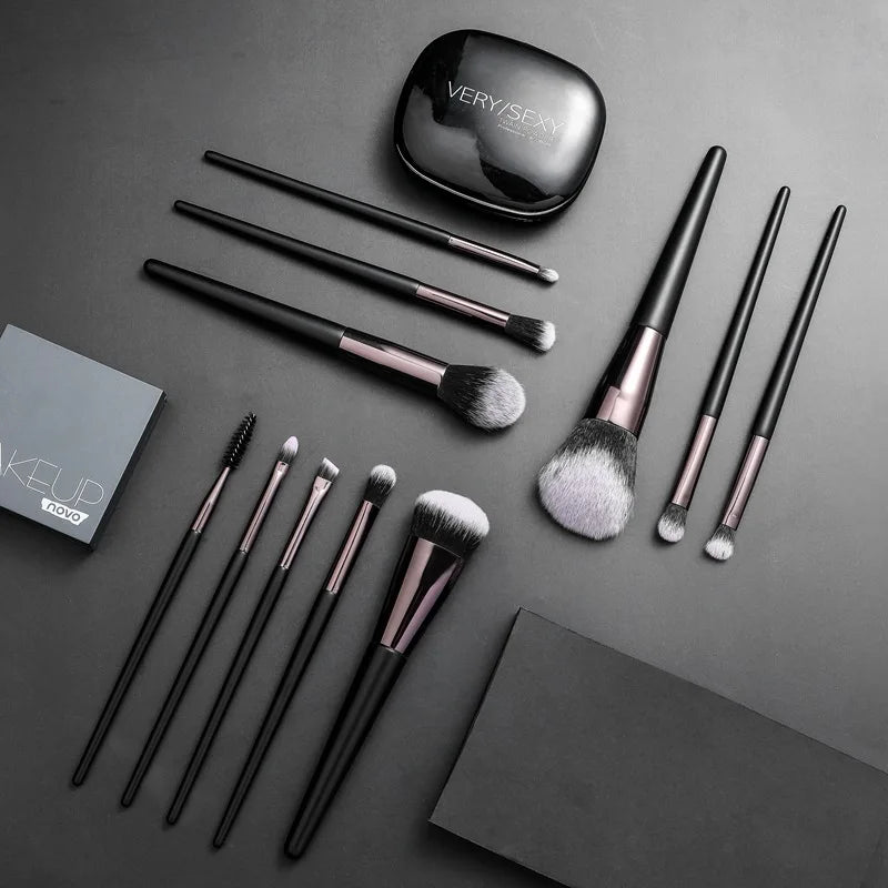 Custom Black Magic Makeup Foundation Brush Own Brand New Product With Bag Blush Makeup Brush Set