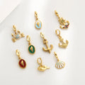 Copper DIY Clasp Charms Adjustable Necklace Bracelet Hot Sell Cherry Crab  Ocean Accessories for Party