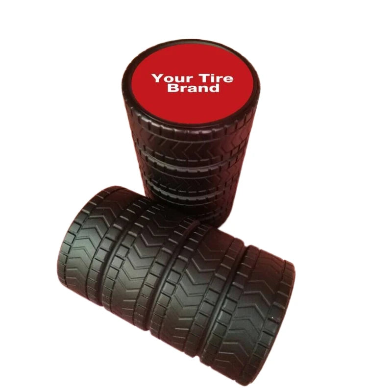 Hand Feel Finish Patent Wheel Tyre Design Eco-Friendly Metal Instant Shipping Custom Logo Print Automatic Stack Tire Push Beer