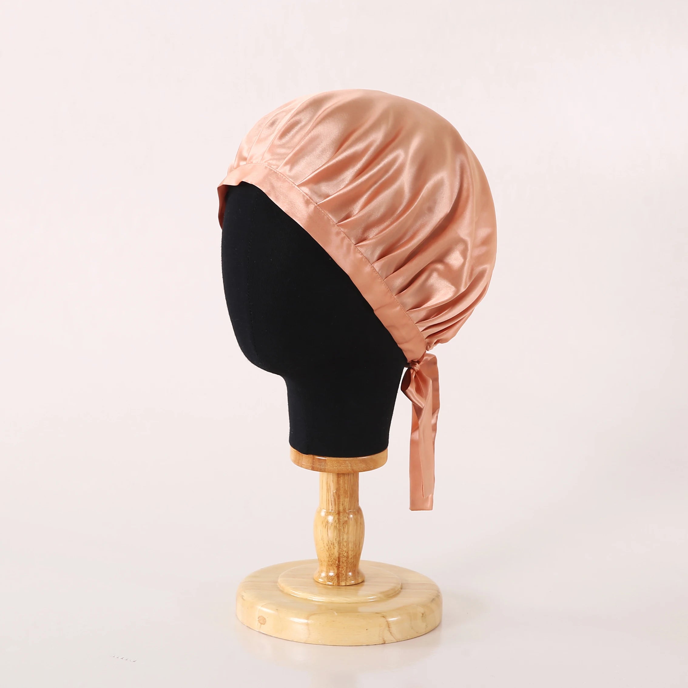 Wholesale OEKO 100% Mulberry Silk 16MM 19MM 22MM  Dyed Silk Hair Bonnet Custom logo Silk Bonnet