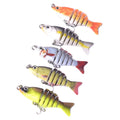 WEIHE 4.7g 6cm 5Colors Artificial Multi Jointed Lure Hard Plastic Fishing Bait Mini Section Lures