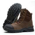 ZGL605-5 Men's High Ankle Brown Work Safety Boots Factory Direct Crazy Horse Leather Working Shoes