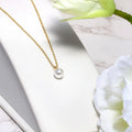 C1JX Anti Tarnish Plating Tech Jewelry Minimalism Design 925 Sterling Silver Custom Gold Plated Women Pearl Pendant Necklace