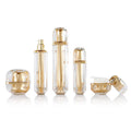 Custom logo 30g 50g 30ml 50ml 100ml Gold Acrylic square Cosmetic Bottle and Jar Diamond Cosmetic Skin Care Package Container Set