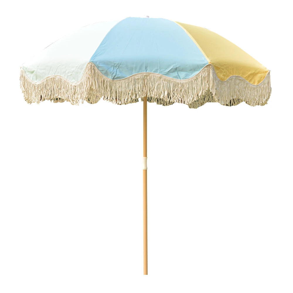 Hot Sale Big Size Folding Sun Umbrella Outdoor Parasol Picnic Pool Sea Fringe Sun Outdoor Beach Patio Umbrella