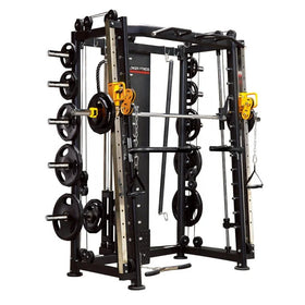 Workout Multi-functional Gym Trainer Power Cage All in One Smith Machine with Weight Stack