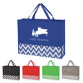 Ruthbag Custom Black Medium Tote Shopping Bag Non-Woven with Letter Pattern Shoulder Strap for Advertising/Supermarket Use