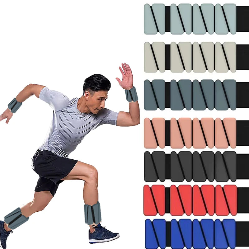 NQ SPORTS Wrist and Ankle Weights Silicone Weighted Bracelet Running Exercise Yoga Fitness  Lifting Band for Men Women