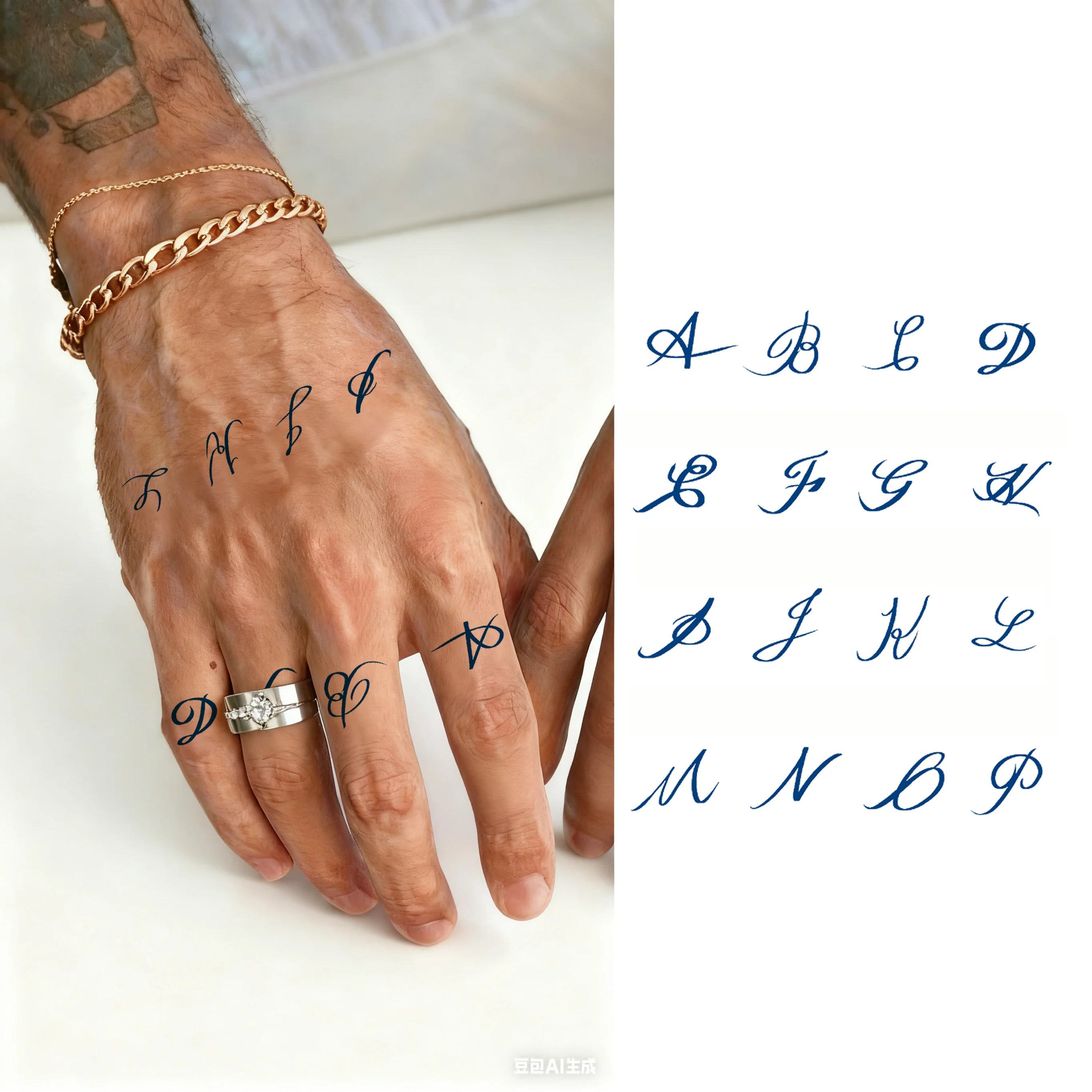 Bxtats Custom Herbal Genipin Juice Ink Tattoo Symbols Minimalism Fingers Tattoos Last 1-2 Weeks Semi Permanent Tattoo Stickers