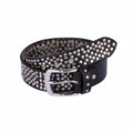 Vintage Distressed Leather Belt for Men Handmade Soft Textured Classic Buckle Adjustable Waist Genuine Leather Belt